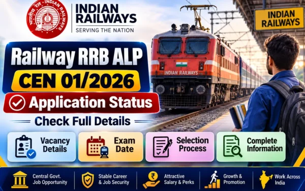 Railway RRB ALP CEN 01/2026 Application Status — Check Full Details, Vacancy, Exam Date & Selection Process