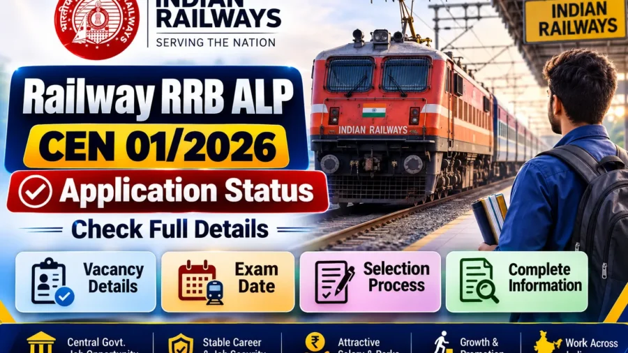 Railway RRB ALP CEN 01/2026 Application Status