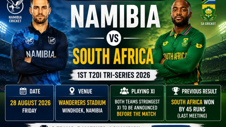 Namibia vs South Africa 1st T20I Tri-Series 2026