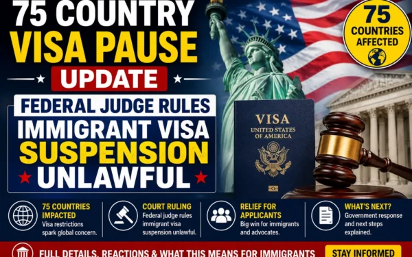 75 Country Visa Pause Update: Federal Judge Rules Immigrant Visa Suspension Unlawful