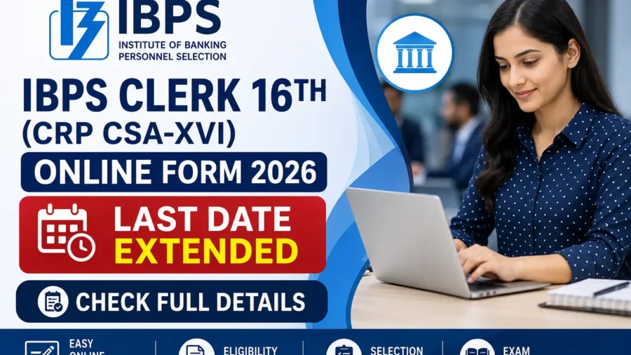 IBPS Clerk 16th Online Form 2026