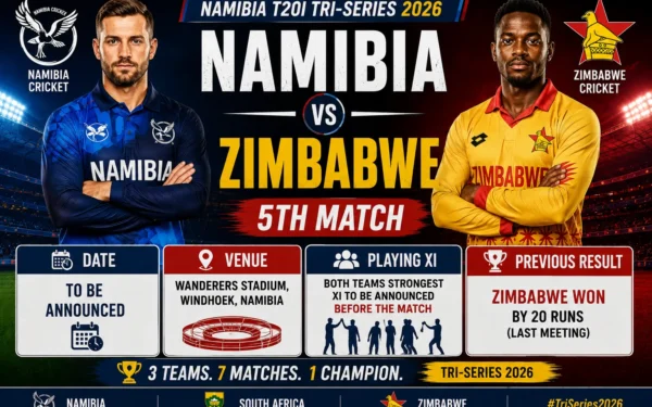 Namibia vs Zimbabwe 5th Match 2026: Date, Venue, Playing XI & Previous Result