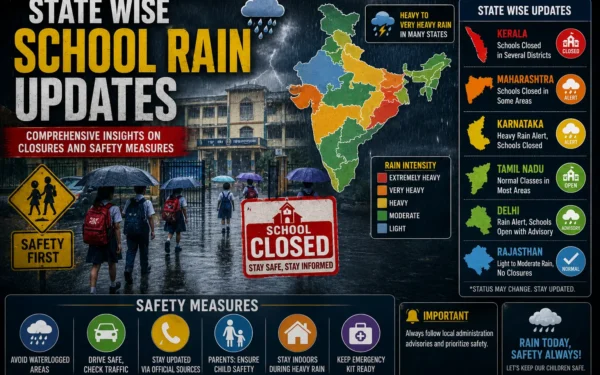 STATE WISE SCHOOL RAIN UPDATES: Comprehensive Insights on Closures and Safety Measures