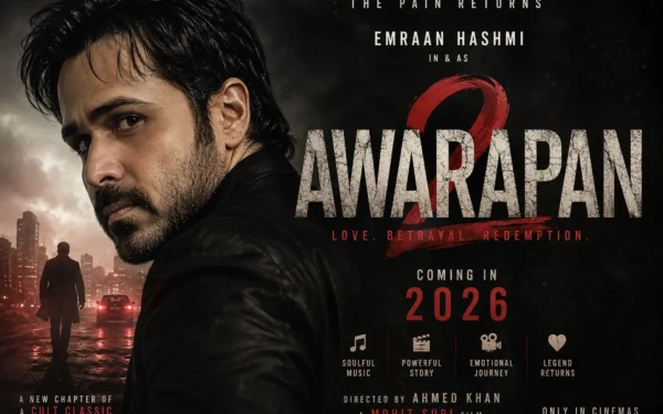 Awarapan 2 poster, Emraan Hashmi new movie, Awarapan 2 release date 2026, official-style Bollywood action drama poster.