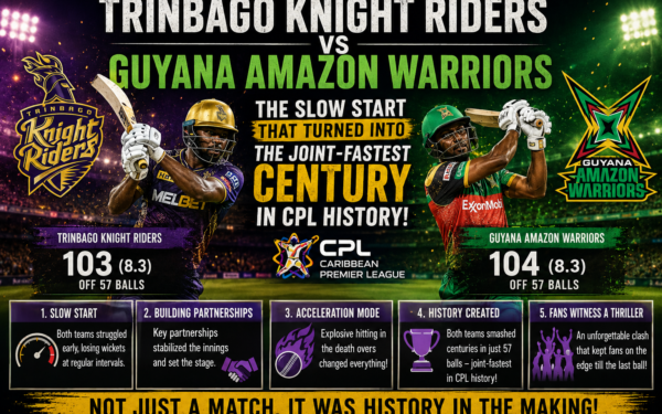 Trinbago Knight Riders vs Guyana Amazon Warriors: The Slow Start That Turned Into the Joint-Fastest Century in CPL History