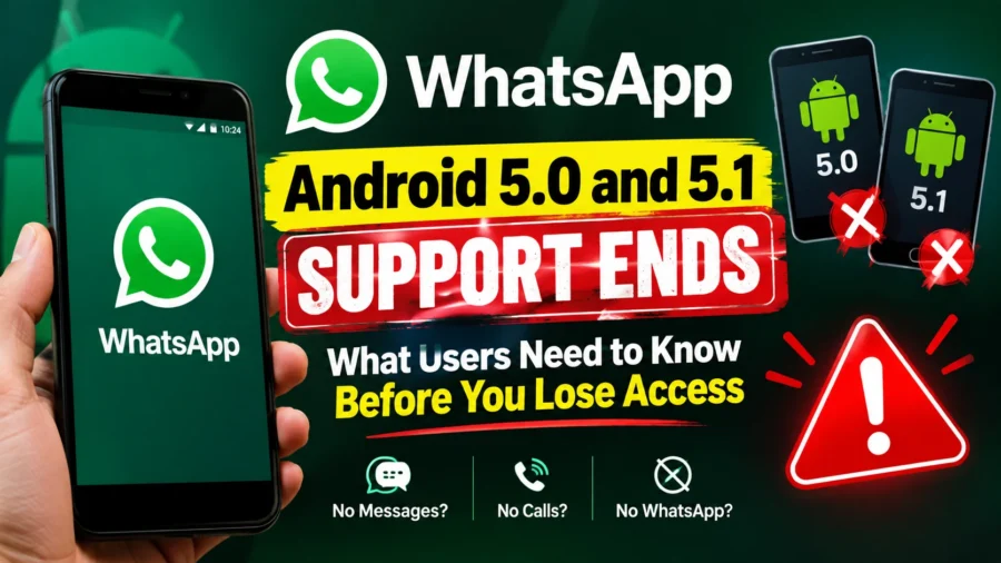 WhatsApp Android 5.0 and 5.1 Support Ends