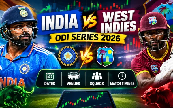 India vs West Indies 2026 ODI Series Schedule: Dates, Venues, Squads & Match Timings