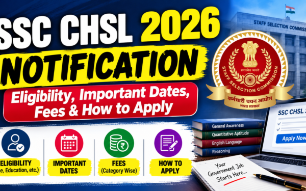 SSC CHSL 2026 Notification: Eligibility, Important Dates, Fees & How to Apply