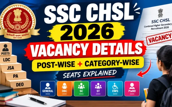SSC CHSL 2026 Vacancy Details: Post-Wise and Category-Wise Seats Explained