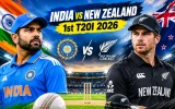 India vs New Zealand 1st T20I 2026